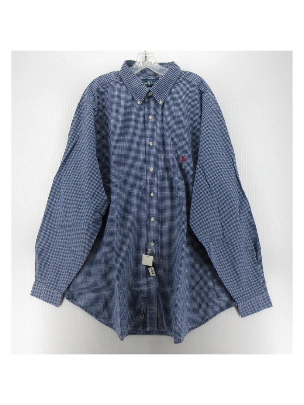 Ralph Lauren Shirt XXL Tall Button Down Gingham Check Classic Fit Pony